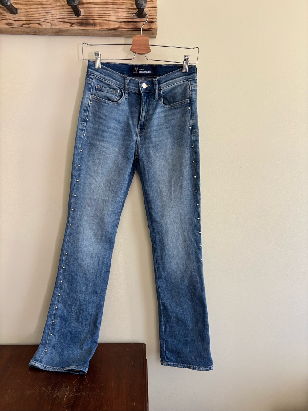 58.) Gap / Baby Boot / Stud-Trim Blue Jeans